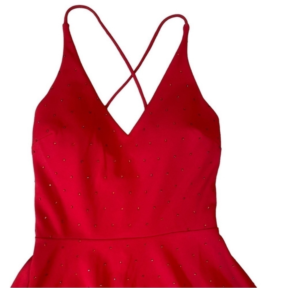 City Studio Cherry Fire Engine Red Embellished Se… - image 6